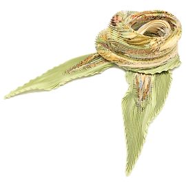 Hermès Sciarpa in Seta Plissé Amazonia Hermes Verde