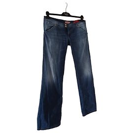 Vaqueros MET para mujer cintura alta corte recto - Azul Azul