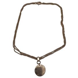 Collar D&G en metal plateado Plata
