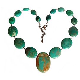 Autre Marque Collar Statement Barse 925 Turquesa Turquesa