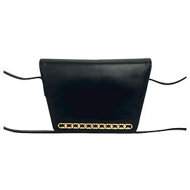 Gucci Old GG Logo Hardware Leder Mini Schultertasche Schwarz
