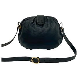 Céline Mini borsa a tracolla in pelle Celine Vintage Triomphe Logo Nero