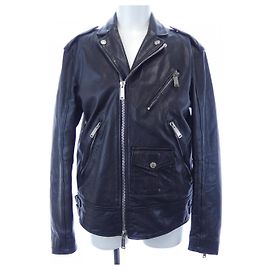 Autre Marque Dsquared2 S74AM0956 Leather Riders Jacket Black