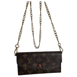 Carteira Louis Vuitton Monogram com Corrente Marrom Monograma