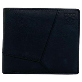 Portafoglio bifold con scomparto monete Loewe Puzzle Nero