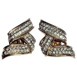 Kenneth Jay Lane Orecchini Kenneth Lane Volute Strass Tono Oro D'oro