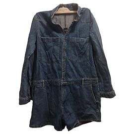 Ikks Blue Denim Romper Blue