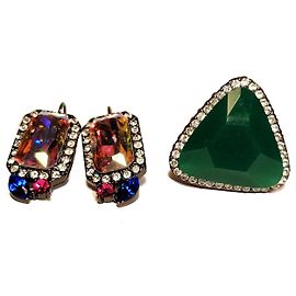 Set di Gioielli Erickson Beamon Rocks - Orecchini e Anello EU 55 Multicolore
