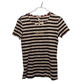 Autre Marque Max&Co. T-shirt a righe con logo - Bianco e Nero Nero Bianco