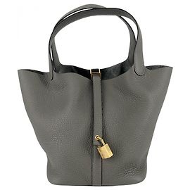 Hermès Bolsa Hermes Picotin Lock MM Cinza