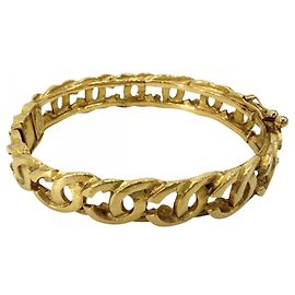 Chanel Vintage Gold Bangle Bracelet Golden