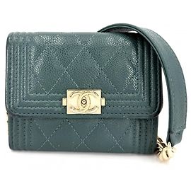 Cartera de cadena matelassé verde Chanel Verde