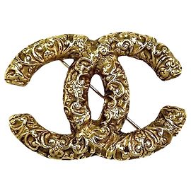 Chanel Brosche vergoldet Golden