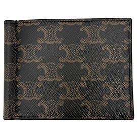 Céline Celine Brown Leather Money Clip Brown