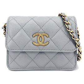Borsa a tracolla mini Matelassé da donna Chanel Marrone