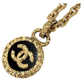 Collana Chanel Vintage Nero D'oro
