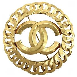 Broche Chanel Vintage Gold Doré