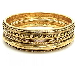 Chanel Vintage Gold Plated Bangle Golden