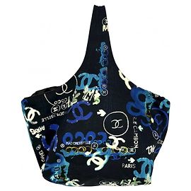 Sac à main Chanel Édition Limitée Noir Bleu