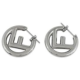 Brincos de argola Fendi em prata banhada Prata