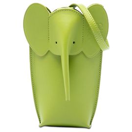 Borsa a tracolla Elephant in pelle verde LOEWE Verde Verde chiaro