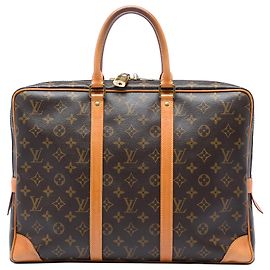 Louis Vuitton Marron Monogram Porte Documents Voyage Marron