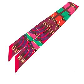 Sciarpa in seta Twilly Hermès Pink Mors a Jouets Rosa Altro