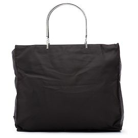 Bolsa Prada Brown Tessuto com alça de metal Marrom Castanho escuro