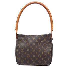 Louis Vuitton Marrom Monogram Looping MM Marrom