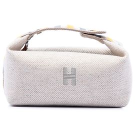 Hermès Beige Small Wool Bride A Brac Au Carre Case Bege