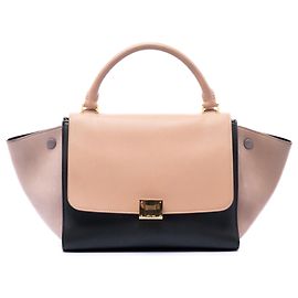 Céline Borsa Trapeze Celine in pelle tricolore nera Small Nero