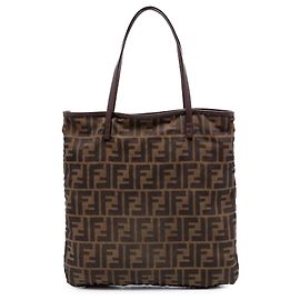 Fendi Brown Zucca Canvas Tote Brown