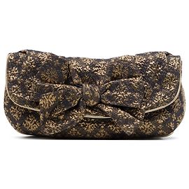 Pochette Miu Miu Gold Lurex Bow Doré
