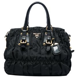 Borsa Prada Black Tessuto Gaufre Nero