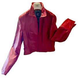 Gianfranco Ferré GFF Red Pigskin Leather Jacket Red