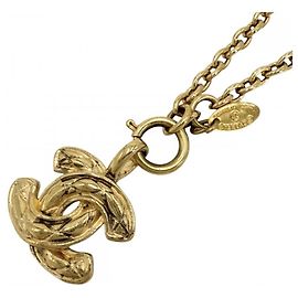 Collier Chanel Matelassé plaqué or Doré