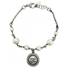 Pulsera con charm Chanel Plata Blanco