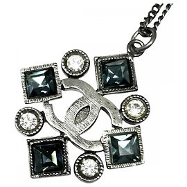 Collana con strass Chanel Nero