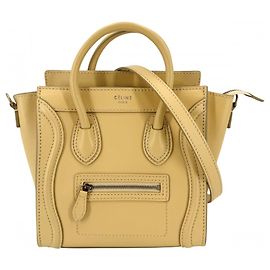 Céline Celine Damen Luggage Nano Shopper Handtasche Gelb