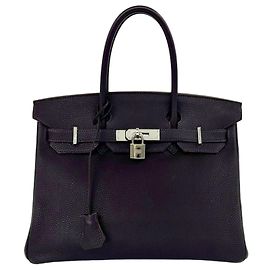 Hermès Sac à main Hermes Birkin 30 en cuir Togo violet Violet