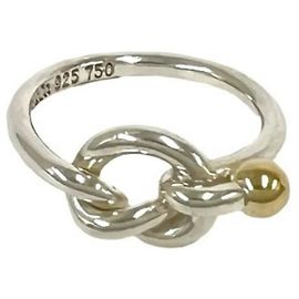 Tiffany & Co Tiffany Vintage Love Knot Ring Silvery Golden