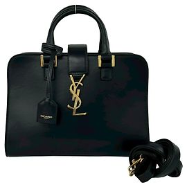 Borsa a tracolla Baby Cabas in pelle Yves Saint Laurent Nero