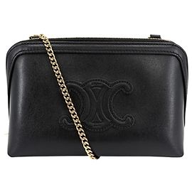 Céline Pochette Cuile Triomphe Celine Borsa a Spalla Nero