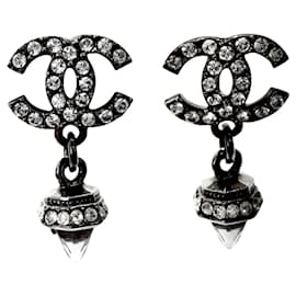Orecchini Chanel Silver Drop Argento