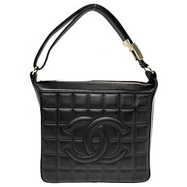 Chanel Black Leather Handbag Black