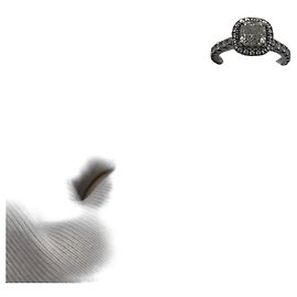 Cartier Destinee Platin Diamantring Cushion-Cut Silber