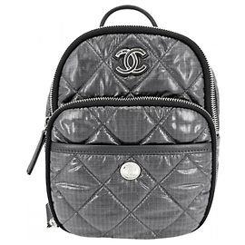 Chanel Women's Matelassé Backpack in Gray Brown