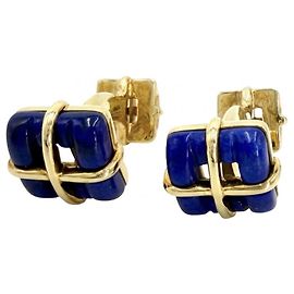 Gemelos Tiffany & Co. Vintage en oro amarillo de 18K Azul