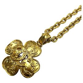 Collana lunga Chanel Vintage Triple Coco D'oro