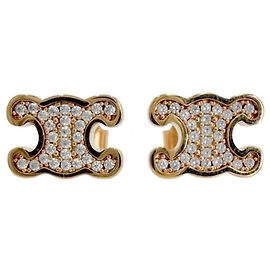 Céline Celine Triomphe Stud Ohrringe Golden
